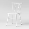Set of 2 - Becket Metal X Back Dining Chairs, White (#K2127)