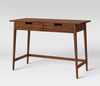Ellwood Wood Writing Desk with Drawers, Brown (#K2132)