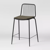 Set of 2 - Sodra Square Seat Wire Counter Stool, Black (#K2186)