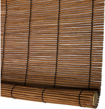 Imperial Matchstick Semi-Sheer Roll-up Shade, Fruitwood - 60" x 72" (#K2226)