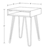 Hair Pin Accent Table, Espresso (#K2304)