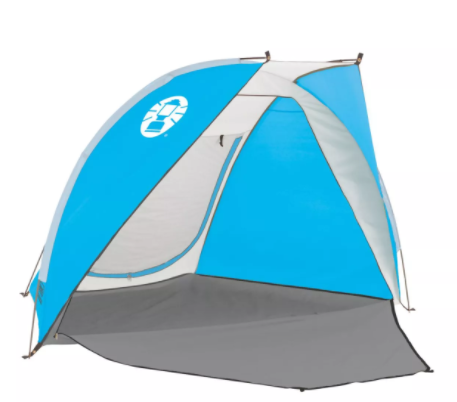 Coleman Beach Shade with 50+ SPF Sun Protection Tent, Blue (#K2310)