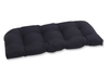 Clairborne Indoor/Outdoor Loveseat Cushion, Black (#K2340)