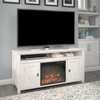 Farmington TV Stand with Electric Fireplace, Ivory Oak (#K2393)