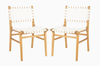 Set of 2 - Taika Genuine Leather Side Chairs (#K2558)