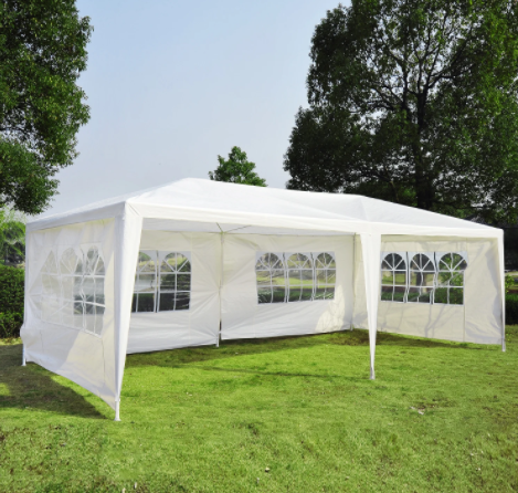 10' x 20' Gazebo Canopy Tent, White (#K2737)