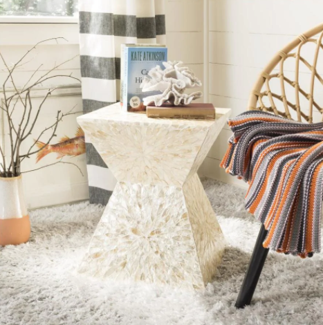 Calypso Coastal Hourglass Ottoman **AS IS** (#K2904)