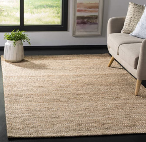 6'x9' Marbella Hand-Woven Jute/Cotton Area Rug Natural/Ivory CG318