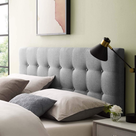 Emily Upholstered Headboard, Gray - Queen (#K3111)