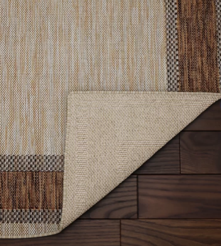 5' x 7'7"  Shayne Flatweave Beige Indoor / Outdoor Area Rug CG314
