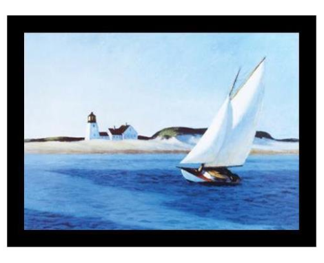 'The Long Leg American Museum Master' by Edward Hopper Framed Painting Print - 18" x 12" (#K3192)