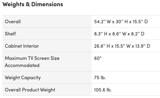 Skofte TV Stand for TVs up to 60