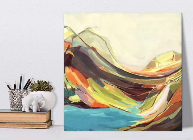 'Mount Desert Isle' Print on Wrapped Canvas - 18" x 18" x 0.75" (#K6171)