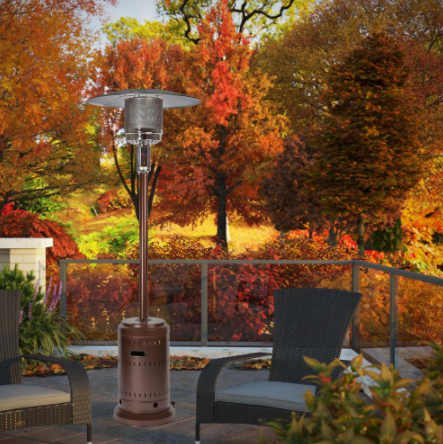 46,000 BTU Propane Standing Patio Heater, Aged Chestnut (#K6483)