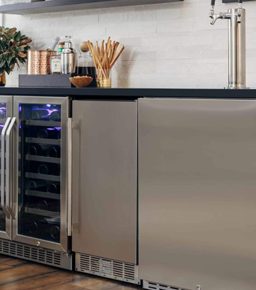 15" W Built-In Ice Maker, Stainless Steel/Black with Reversible Door (#K6759)