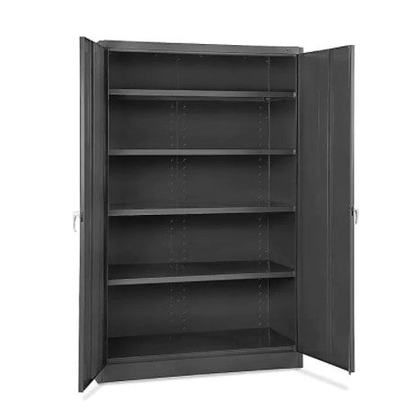 Jumbo Heavy Duty Metal Storage Cabinet - 48 x 24 x 78", Assembled, Black CL524