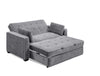 Augustus 36 in. Grey Polyester 2-Seater Convertible Tuxedo Sofa with Square Arms CL667