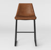 Bowden Upholstered Molded Faux Leather Counter Height Barstool