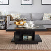 Traci Contemporary Pagoda Style Coffee Table Black