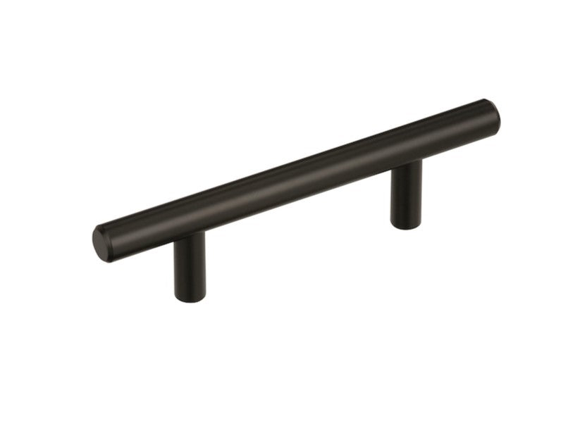 Bar Pulls 10-Pack 3-in Center to Center Black Bronze Cylindrical Bar Drawer Pulls