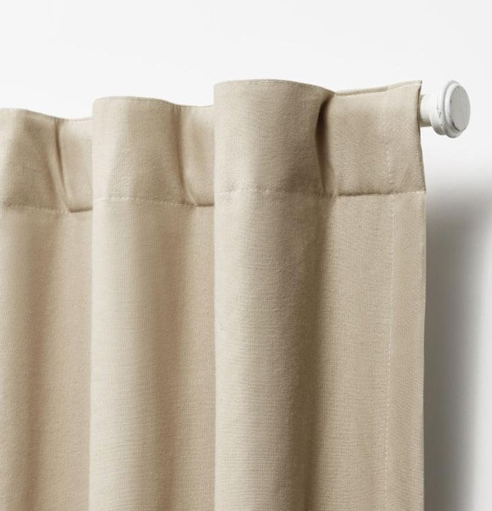 52 In x 96 In Waller Blackout Solid 100% Cotton with Lining Rod Pocket Curtain Panel, (Set of 2)