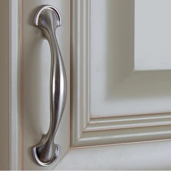 3 in. Center-to-Center Satin Nickel Arch Shovel Edge Cabinet Pulls (10-Pack)