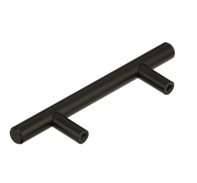 Bar Pulls 10-Pack 3-in Center to Center Black Bronze Cylindrical Bar Drawer Pulls