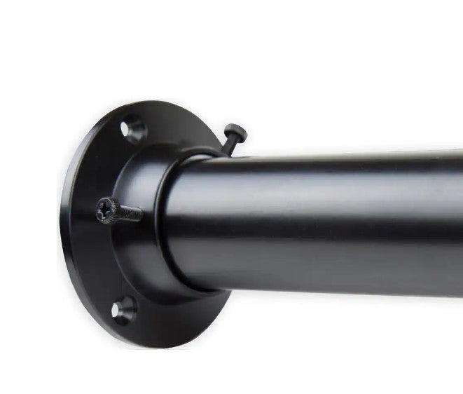 1.5 in. Dia Adjustable 66 in. 115 in. Room Divider  Rod and Socket Black, (Set of 3)