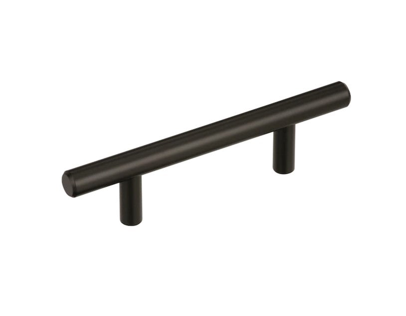 Bar Pulls 10-Pack 3-in Center to Center Black Bronze Cylindrical Bar Drawer Pulls