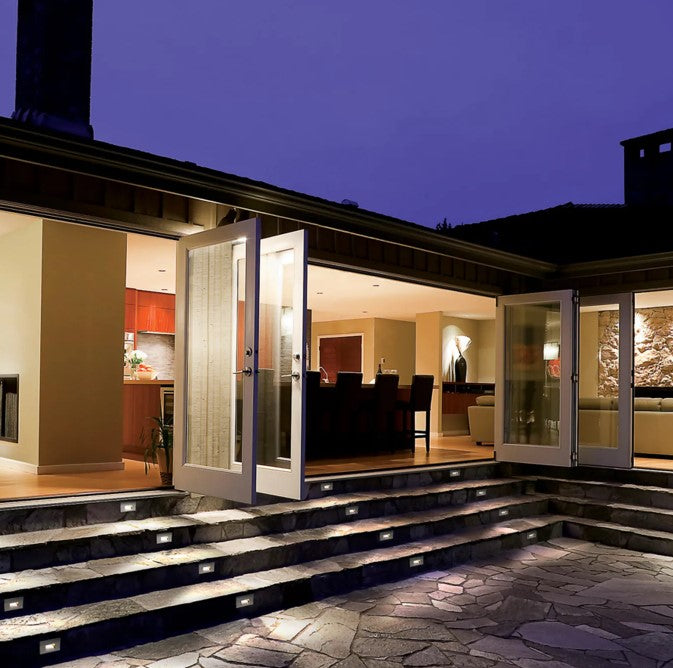 5" Wide Horizontal LED Step and Wall Light 12 Volt, (Set of 3)