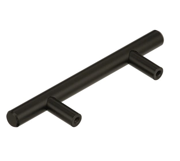 Bar Pulls 10-Pack 3-in Center to Center Black Bronze Cylindrical Bar Drawer Pulls