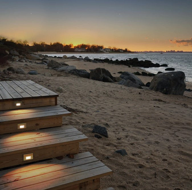 5" Wide Horizontal LED Step and Wall Light 12 Volt, (Set of 3)
