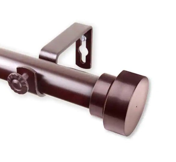Bonnet 66 in. - 120 in. Curtain Rod in Mahogany, (Set of 3)