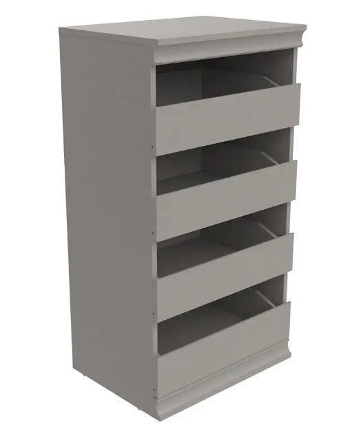 21.39 in. W Smoky Taupe Modular Storage Stackable Unit with 4-Drawers