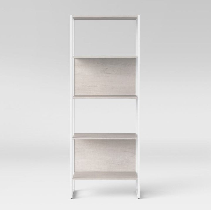 66.7" Paulo 4 Shelf Bookshelf White