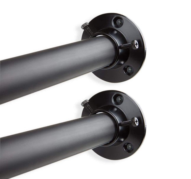 48 in. - 84 in. Single Curtain Rod in Black