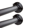 48 in. - 84 in. Single Curtain Rod in Black