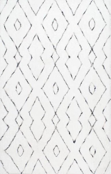 Beaulah Modern Geometric Shag Area Rug, DRug308-B2-S3
