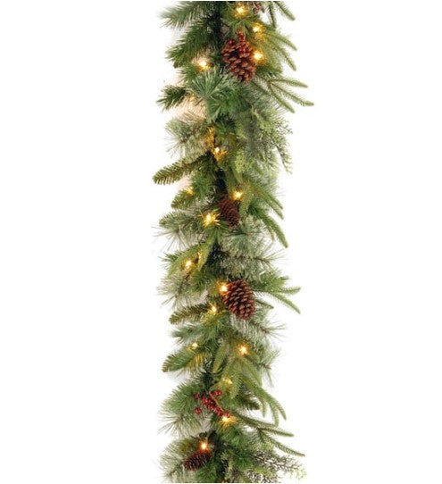 9 ft. Colonial Garland with Clear Lights