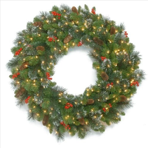 30" Crestwood Spruce Wreath with Clear Lights