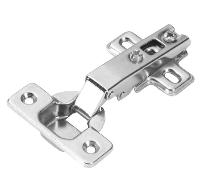 Full Overlay Screw-On Concealed European Cabinet Door Hinge with 105 Degree Opening Angle, (Set of 5)