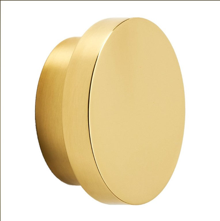 1 3/8" Diameter Knob in Unlacquered Brass, (Set of 4)
