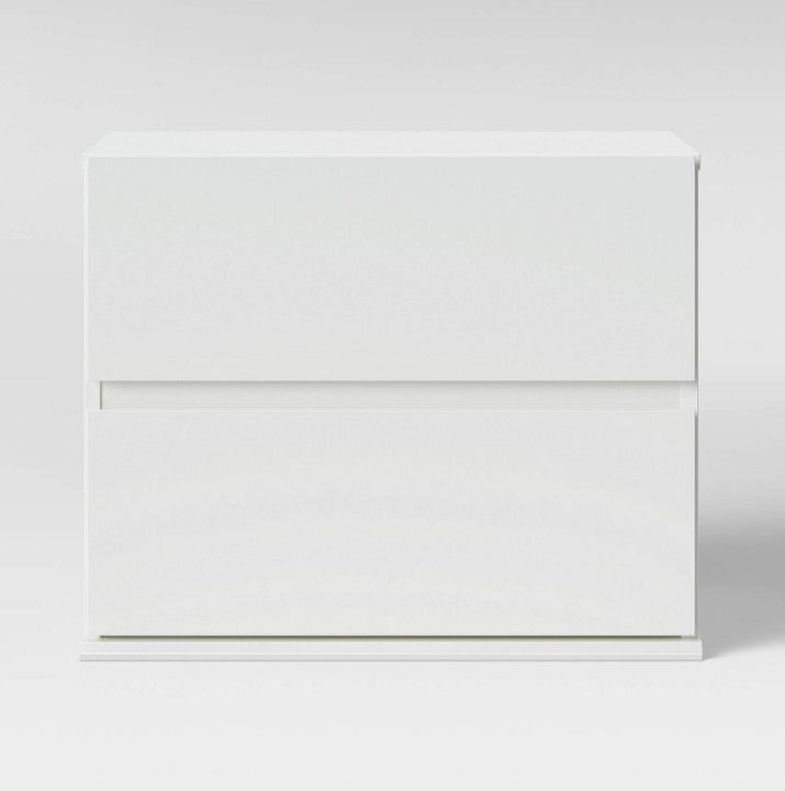 2 Drawer Modular Nightstand White