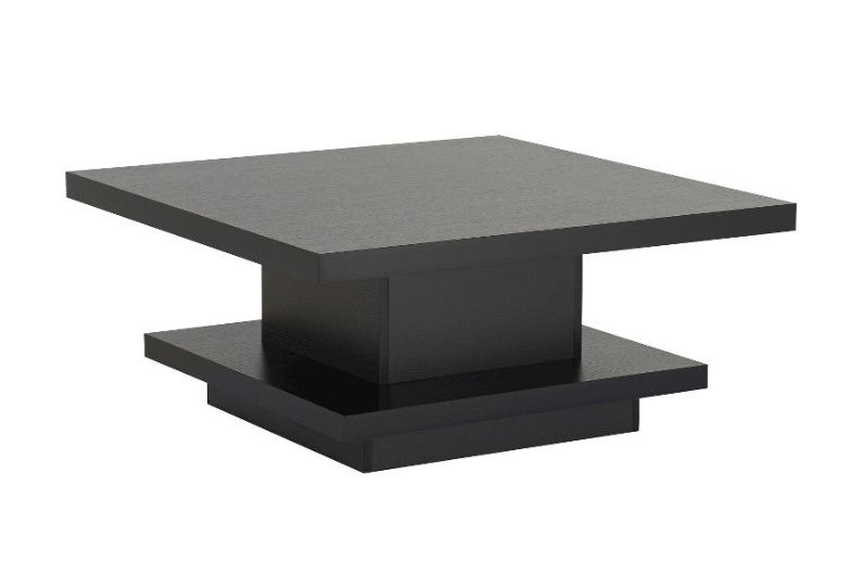 Traci Contemporary Pagoda Style Coffee Table Black