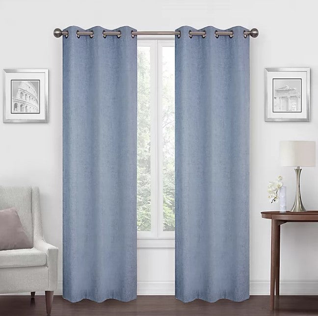 84-Inch Grommet Blackout Window Curtain Panels in Blue (Set of 2)