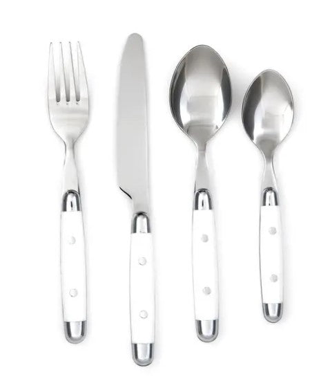 16-Piece Flatware Silverware Set - White