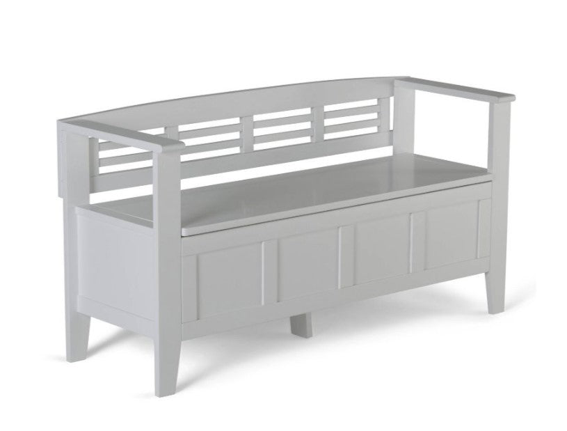 48" Chandler Solid Wood Entryway Storage Bench