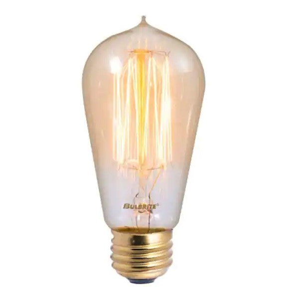 60-Watt ST18 Incandescent Light Bulb Medium Base (E26) Antique Nostalgic Thread 2200K (4-Pack)