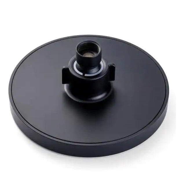 1-Spray Patterns 6 in. H Single Wall Mount Fixed Shower Head in Matte Black