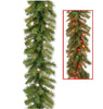 9 ft. Norwood Fir Garland with Battery Operated Dual Color LED Lights